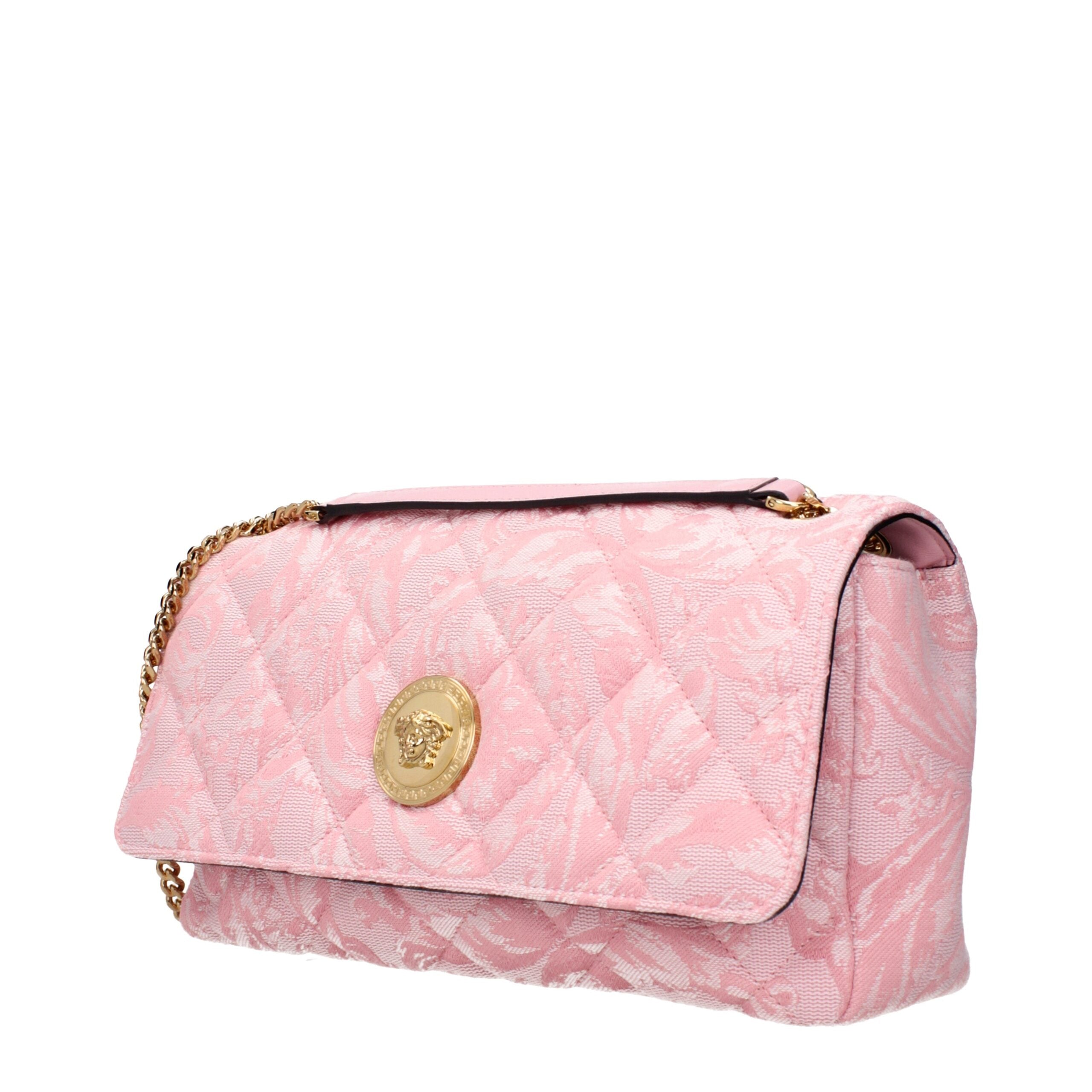 Versace Pink Fabric Shoulder Bag Versace