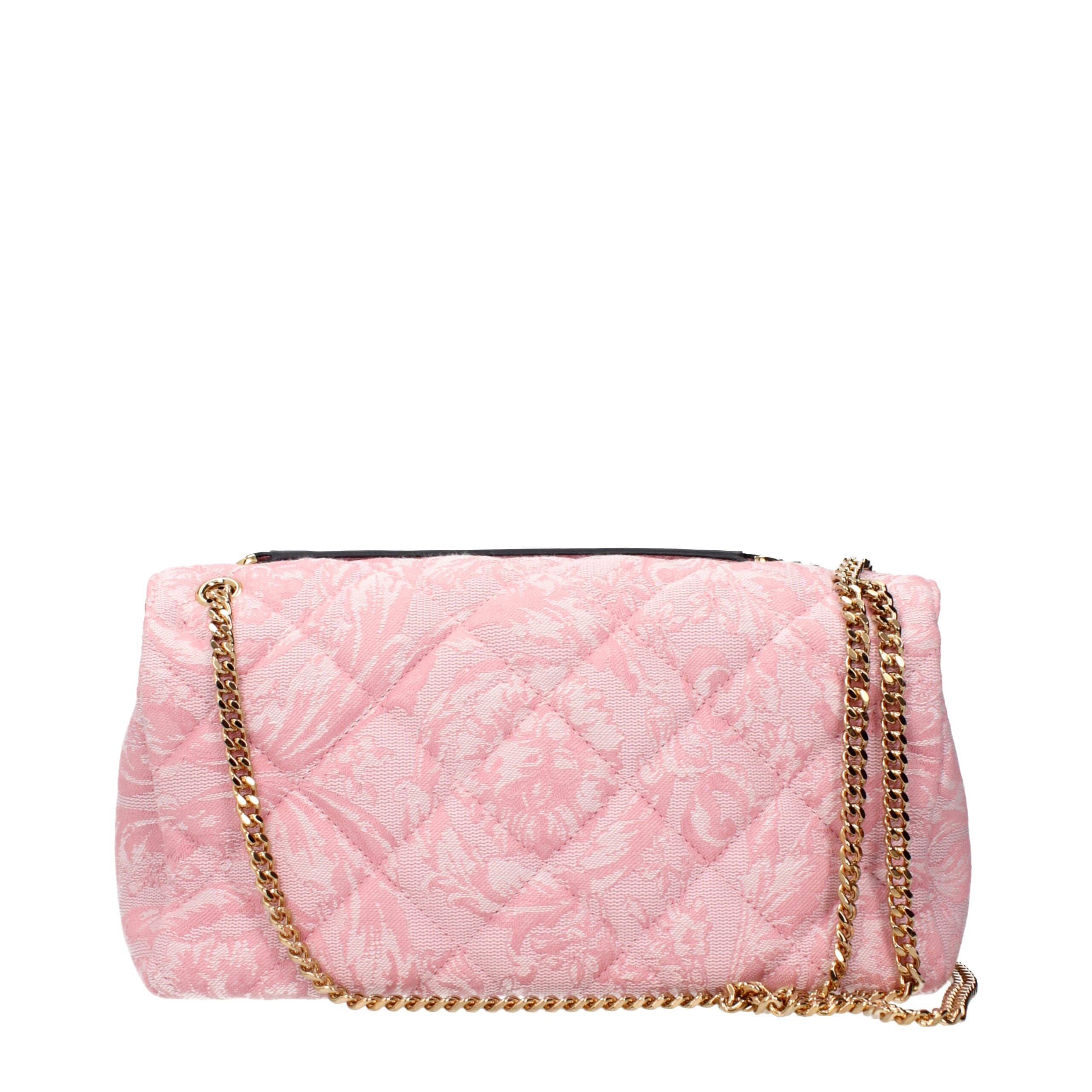 Versace Pink Fabric Shoulder Bag Versace