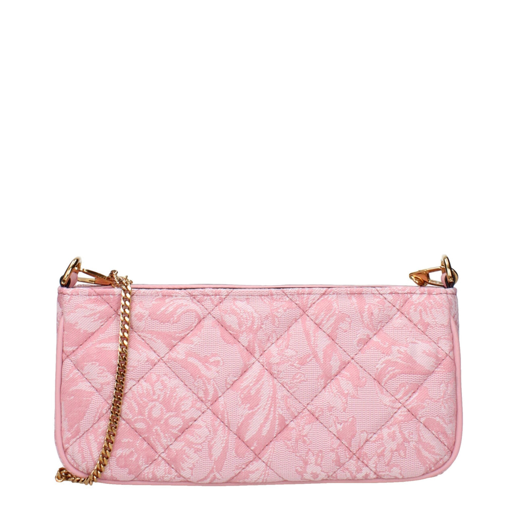 Versace Pink Fabric Crossbody Bag Versace