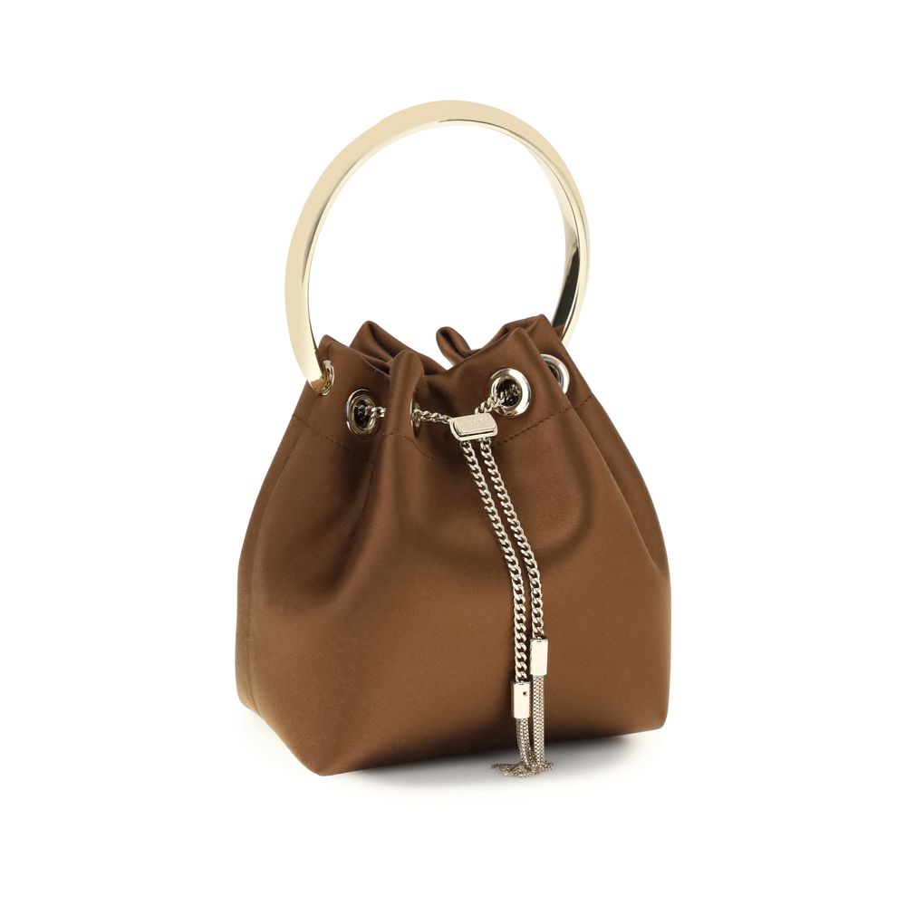 Jimmy Choo Brown Silk Shoulder Bag Jimmy Choo