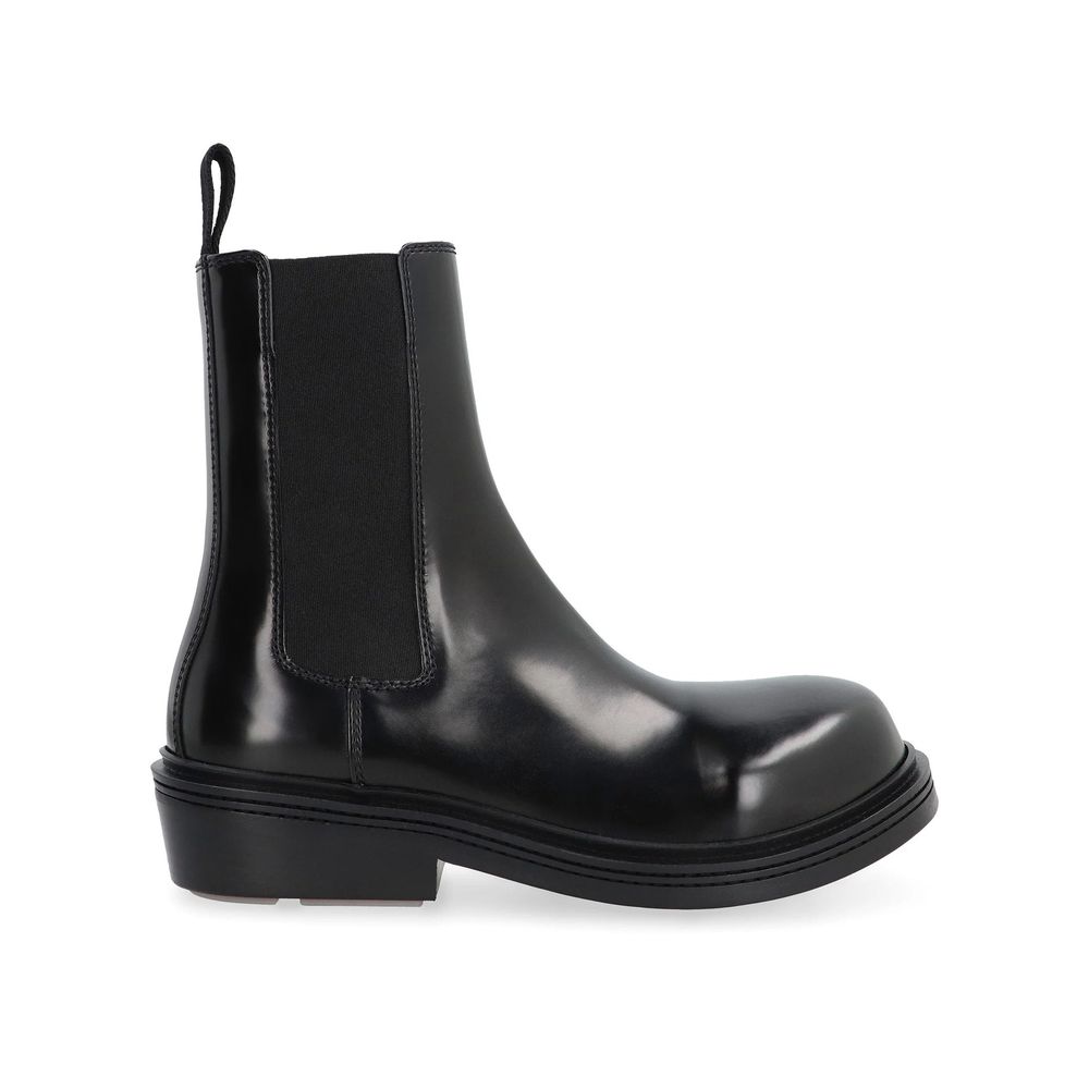 Bottega Veneta Black Calfskin Chelsea Boots Bottega Veneta