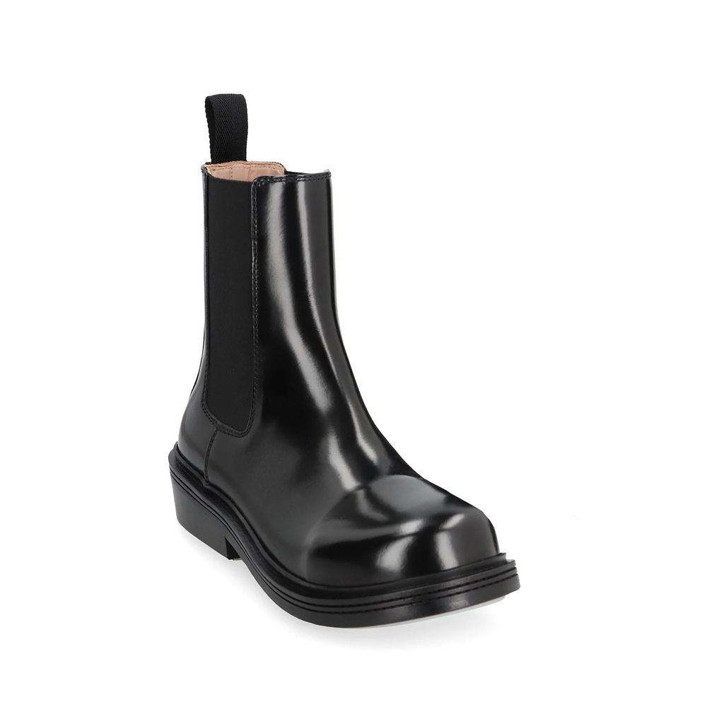 Bottega Veneta Black Calfskin Chelsea Boots Bottega Veneta