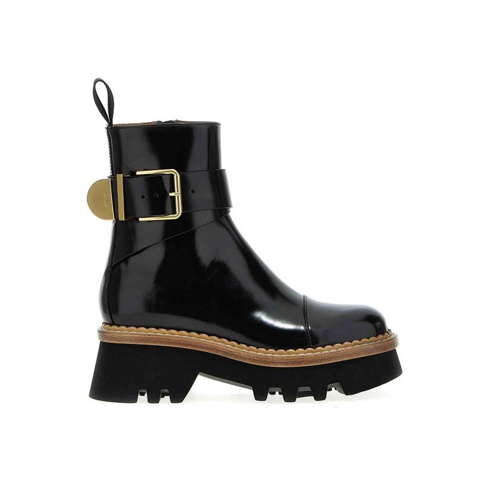 Chloé Black Calfskin Ankle Boots Chloé
