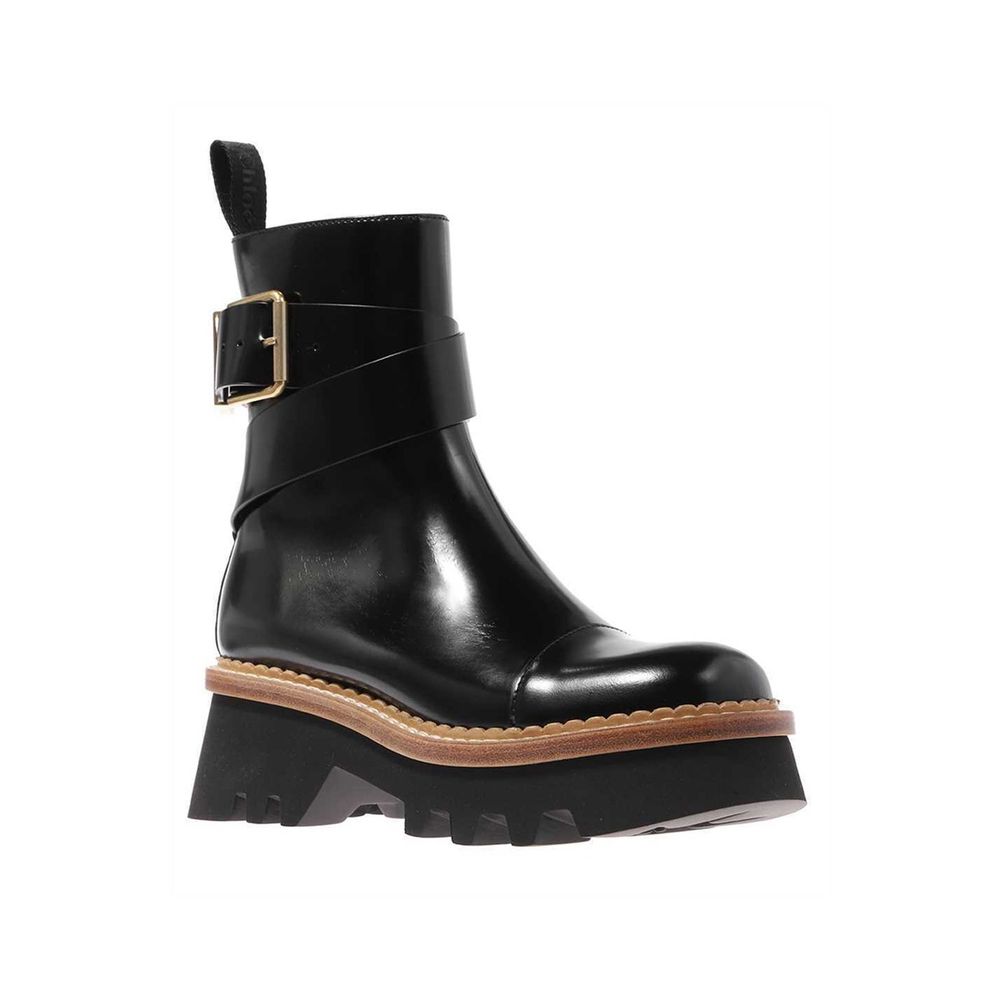 Chloé Black Calfskin Ankle Boots Chloé
