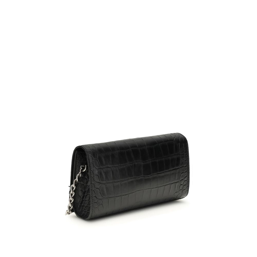 Balenciaga Black Calf Leather Bos Taurus Wallet Balenciaga